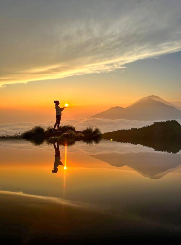 Mount Batur sunrise view and natural hot spring in Bali